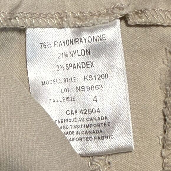 SWING CONTROL Capri Stretch Khaki Golf Pants Women's Size 4 - Picture 4 of 4